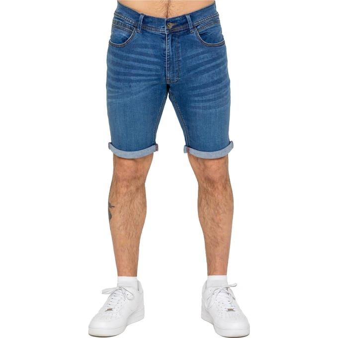 Enzo | Heren Slim Fit Denim Shorts