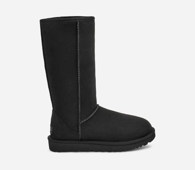 UGG® Classic Tall II for Women in Black, Size 7, Twinface/Polyester/Leather