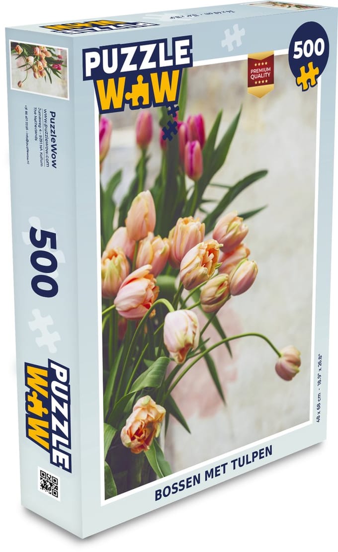 Puzzel Bossen met tulpen - Legpuzzel - Puzzel 500 stukjes