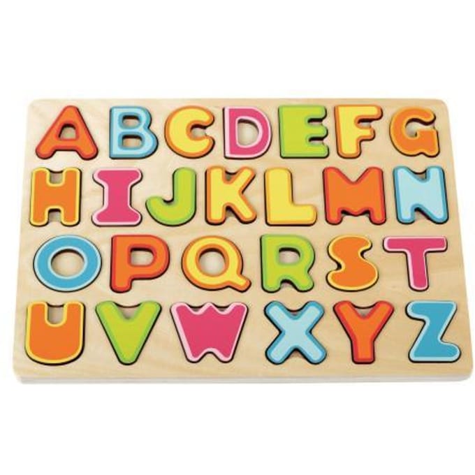 Houten legpuzzel alfabet 29x22cm Houten puzzels