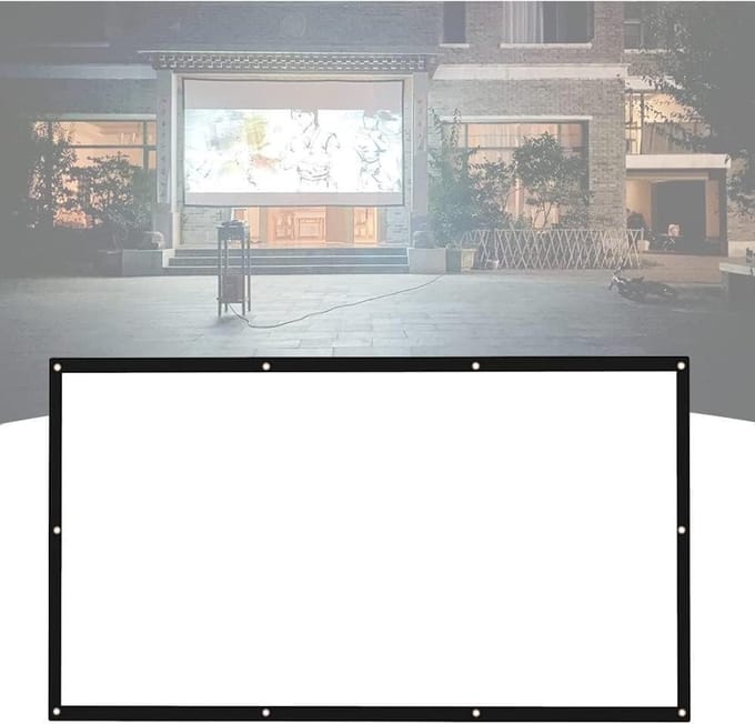 Projectiescherm - Filmscherm - Thuisbioscoop Ervaring - Opvouwbaar Draagbaar - 200 Inch 16:9 - Wit