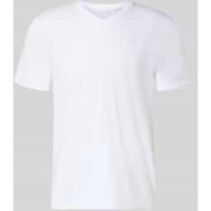 T-shirt met V-hals geborduurd Tom Tailor