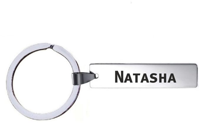 Sleutelhanger Met Naam - Natasha - RVS