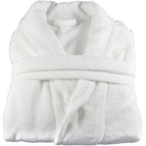 GGM Gastro (12 Stück) Bademantel mit Schalkragen - 290g/m² - Größe: M - Weiß Wit