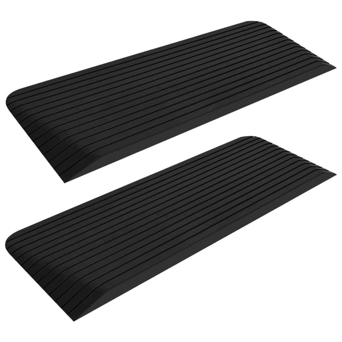 vidaXL - Drempelhulpen - 2 - st - 110x41x5 - cm - rubber