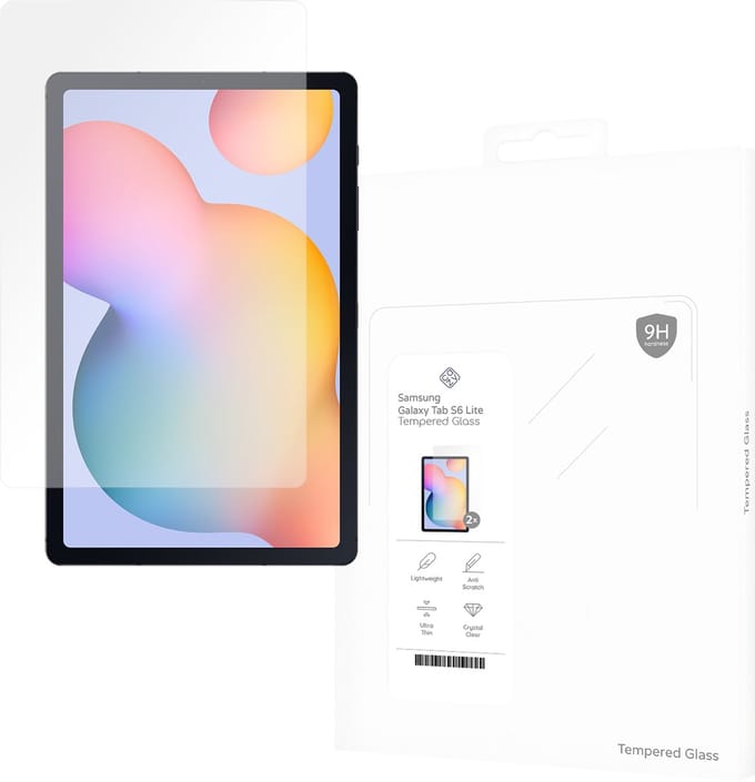 Cazy screenprotector geschikt voor Samsung Galaxy Tab S6 Lite (2020/2022/2024) - Screenprotector Tablet Glas - 2 Stuks