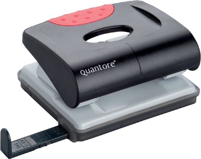Perforator Quantore basis 2-gaats 20vel zwart | 1 stuk | 20 stuks
