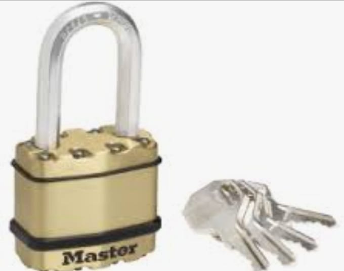 MasterLock Excell hangslot 45 mm messing met beugellengte 38 mm