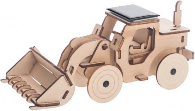 Bouwpakket Bulldozer Solar Zonne-energie- hout