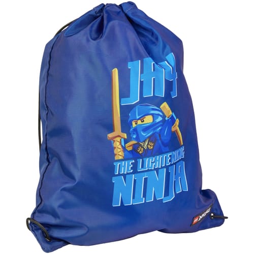LEGO Ninjago Drawstring Bag, voor een jongen, Blauw, Tassen, maat: One size
