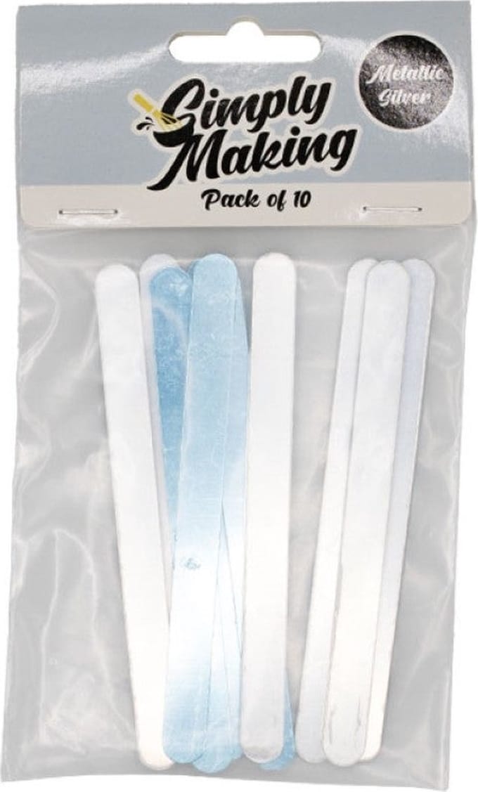 Simply Making Cakesicle Sticks Glanzend Zilver 113mm pk/10