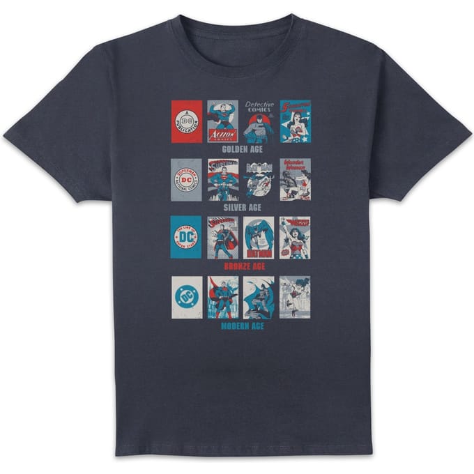 DC Comics Justice League Through The Ages Unisex T-Shirt - Navy - S