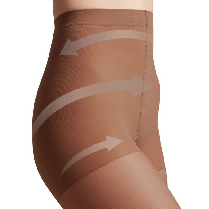 Dames Panty 2-Pack: Actieve Compressie & Shaping - Brons Maat M
