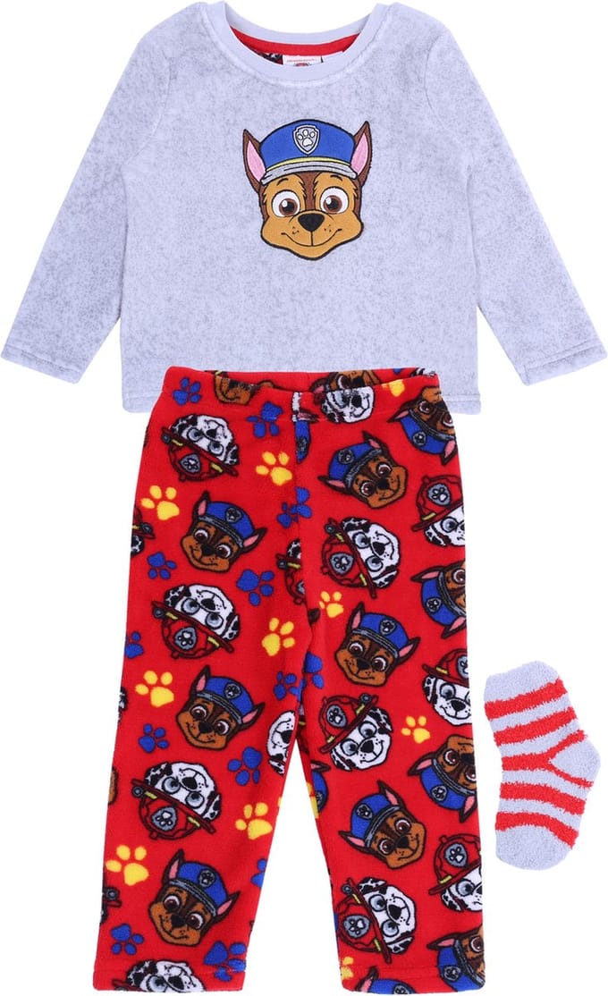 Rood-grijze pyjama + sokken PAW PATROL
