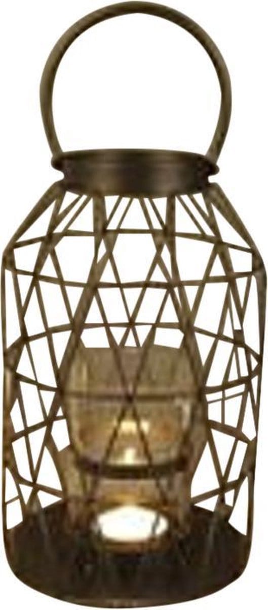 Rasteli - Windlicht - Kaarshouder - Staal - Glazenkaarshouder