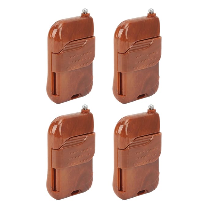 4 Pièces Télécommande Clonage Porte-clés 433MHz Contrôleur 4 Canaux pour Porte de Garage Portail brown