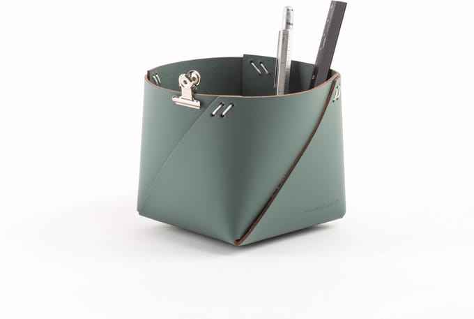 Vacavaliente - Ruca Opbergmand S - Gerecycled Leer - Groen