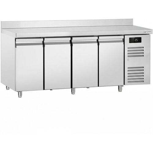 GGM Gastro Kühltisch ECO - 2230x700mm - mit 4 Türen - mit Aufkantung & modernem Display