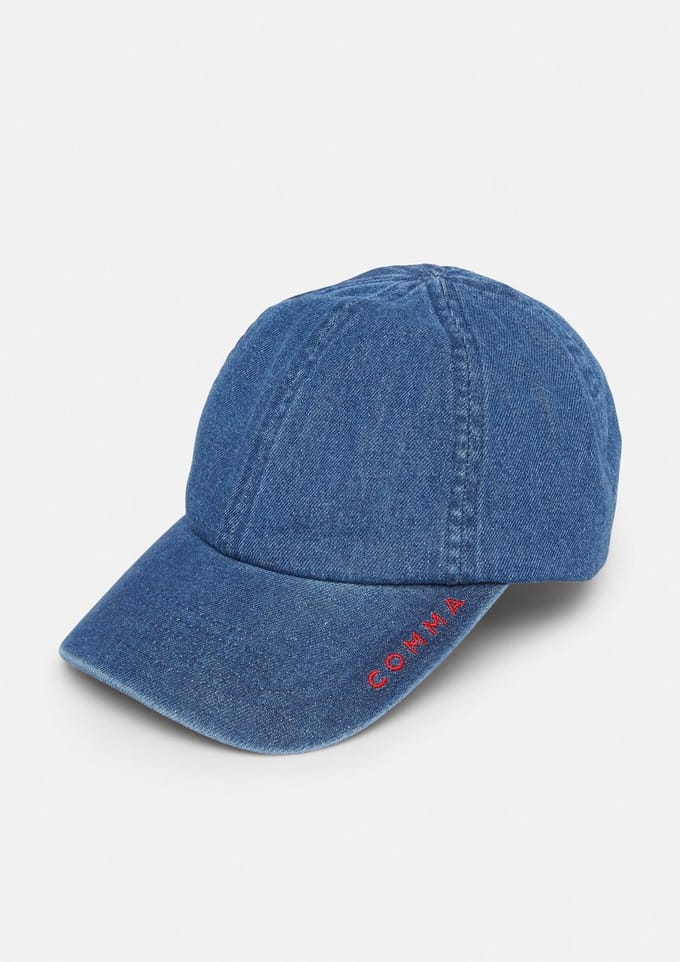 Jeans Baseball Cap Met Geborduurd Logo Dames COMMA