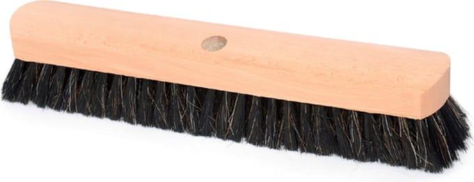 Zaalveger - bezem - haar-  hout 40 cm zwart