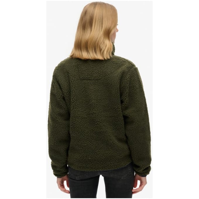 Zip-Up Knitwear with Front Pockets Wo - Green