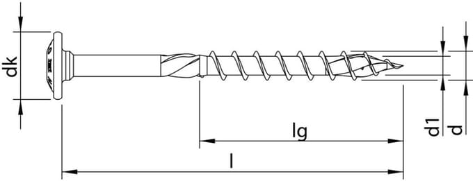 Heco Topix-Plus Schroeven - Torx tellerkop - 6x 200mm - Deeldraad (100 stuks)