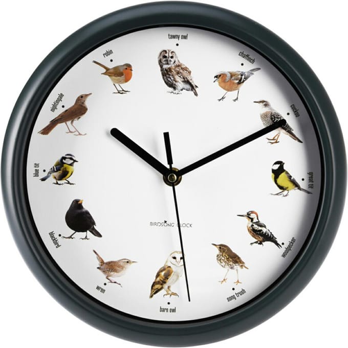 H&S - Collection - Wandklok - met - vogelgeluiden - 25 - cm