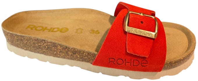 Rohde 5589 40 Slippers Rood Nubuck Dames - Rood - 41