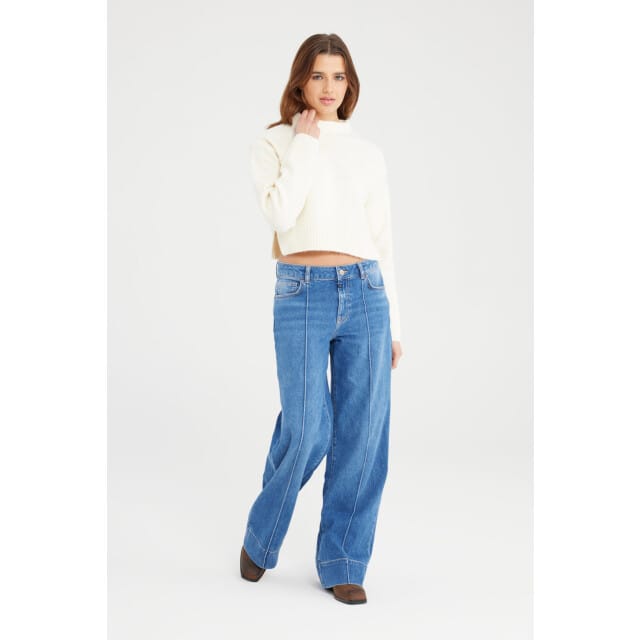 Cup of Joe Mid waist wide straight medium blue