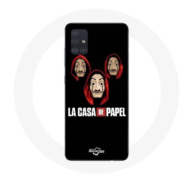 Coque Samsung Galaxy A51 La casa de papel Masque et Logo