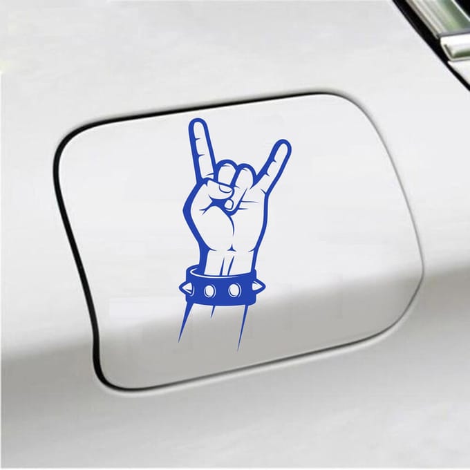 Bumpersticker - Rock N Roll - 16 X 10 - Blauw