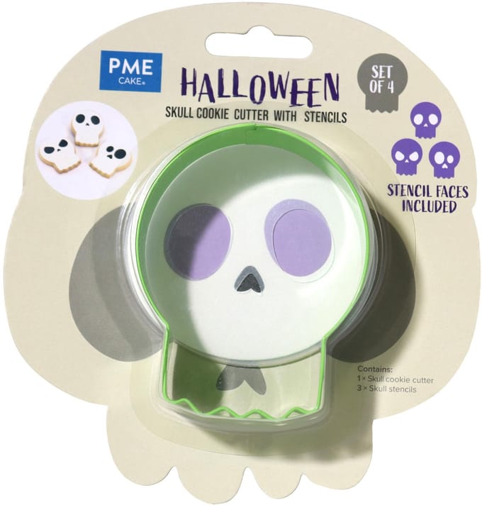 PME Halloween koekjesvormpjes en sjablonen - Schedel