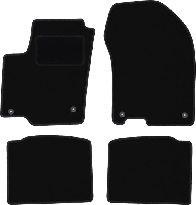 Zwarte velours vloermatten voor: Suzuki SX-4 S-Cross crossover (2013-)