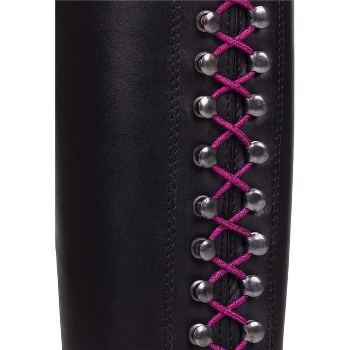 QHP Elastische Lange Glitter Veters Roze - One size