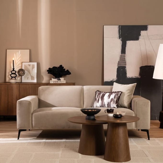 Bronx71® Velvet bank 2,5-zits Vegas beige