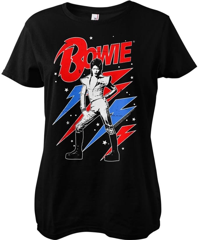 David Bowie Dames-T-shirt Lightning Bolt Girly PS-5-DBO004-H75-13