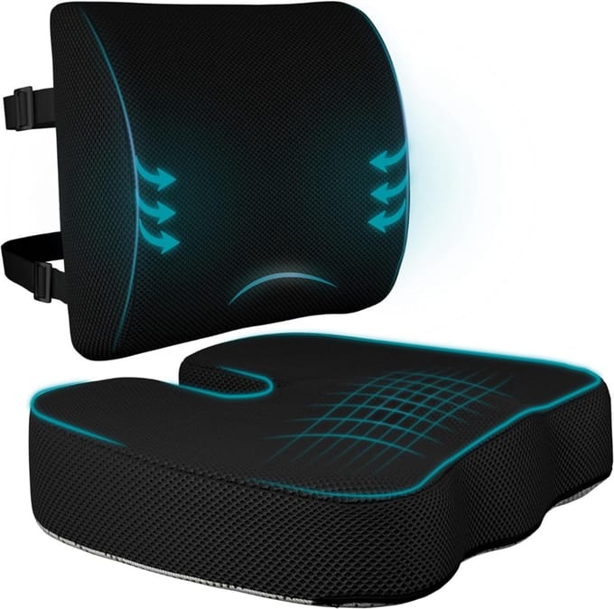 mavoa® rugkussen - traagschuim kussen - ergonomisch zitkussen