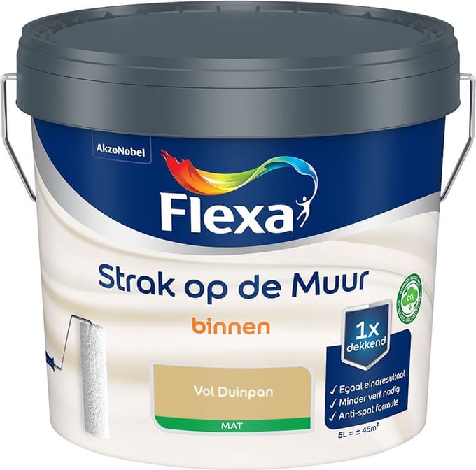 Flexa - Strak Op De Muur Binnen Mat - Vol Duinpan - Mengverf - 5 L