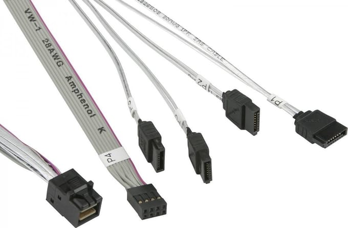 Supermicro HDD Aansluitkabel 0.55 m Grijs, Wit