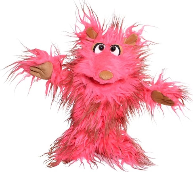 Living Puppets Handpop 35cm Klaus het roze monster