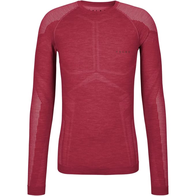 FALKE Wool-Tech Light warme en koude temperatur wol functioneel materiaal Top van onderlaag heren rood - maat M