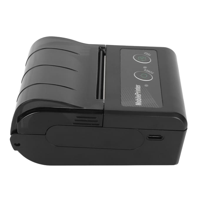 Mini-imprimante thermique POS 58 mm, imprimante de poche Bluetooth pour reçus, pour téléphones portables US Plug gray