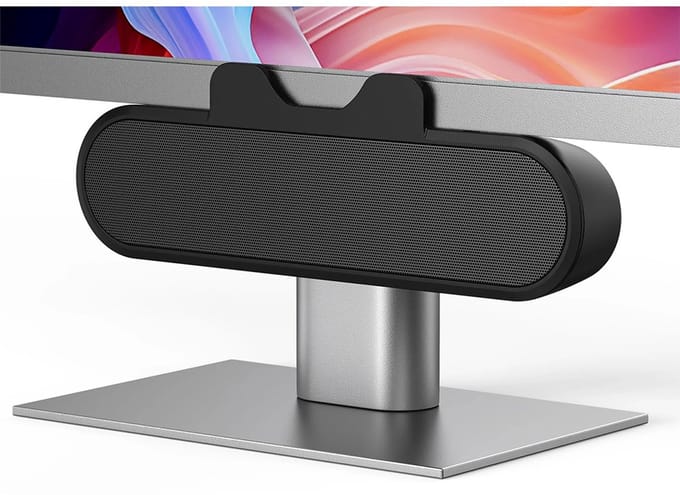 Mini draagbare luidspreker, soundbar, 199*66*31 mm, USB-interface, compatibel met laptops, zwart.