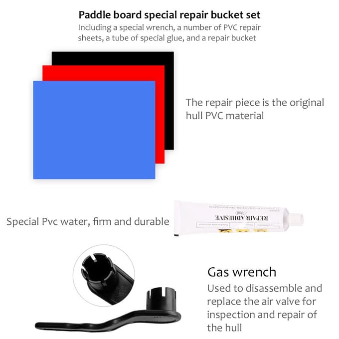 Kajak Peddelbord Reparatieset Surf Accessoires PVC Stabiele Reparatieset voor Opblaasbare Stand Up orange