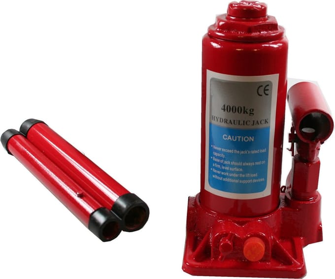 Benson Hydraulische potkrik - 4 ton draagkracht - compact en draagbaar - hefbereik 180-340 mm