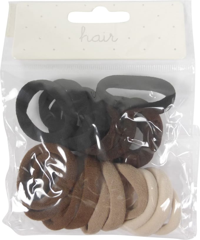 Haarelastiekjes Mini - Bruin Tonen - 18 stuks