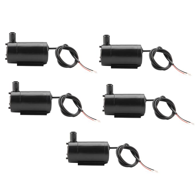 5 stuks/set DC 3V 5V Mini Waterpomp Dompelpomp voor Vissenkom Fontein Aquarium black