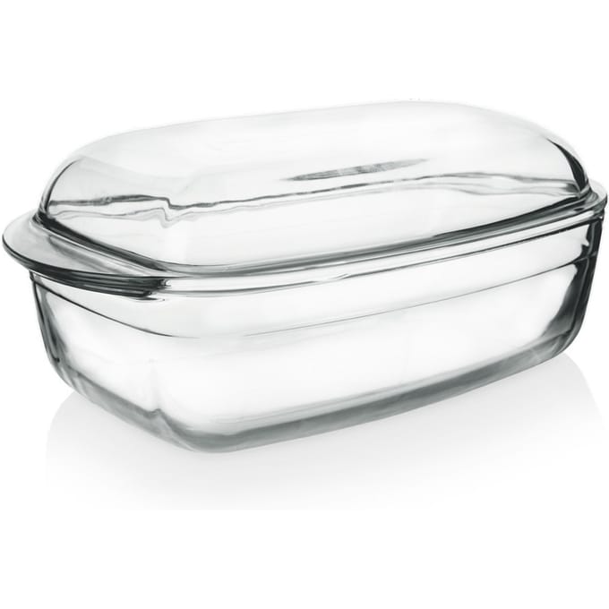 orion group Hittebestendige Glazen Schotel Met Deksel 32.5X19X13 Cm, 2.9 L
