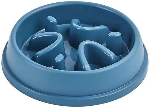 Anti schrokbak hond - Slow Feeder - Ø21 cm - Anti slip – Blauw
