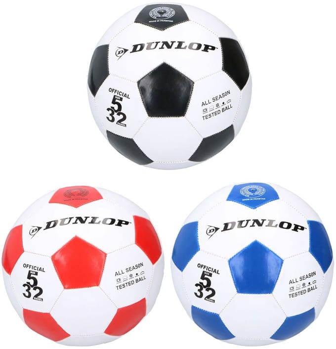 Voetbal Dunlop Leer Wit